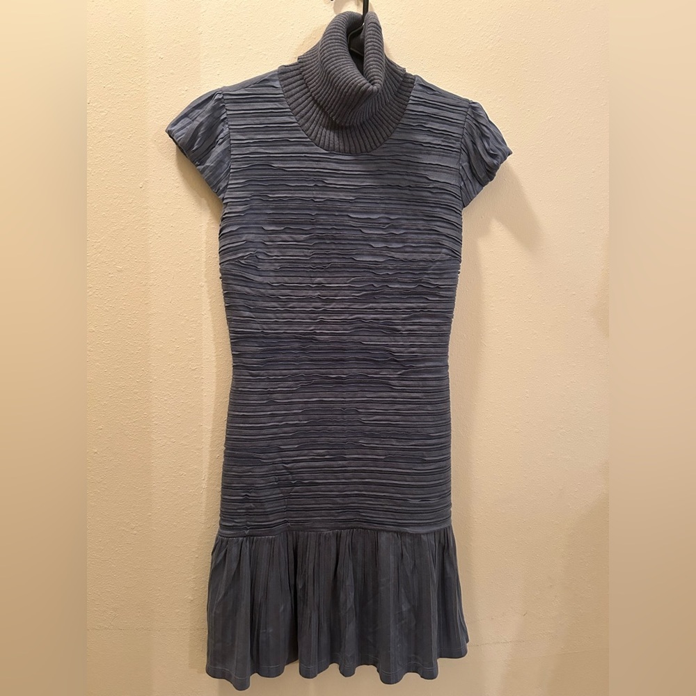(L) Vintage French Blue Waggon Paris Dress Y2K